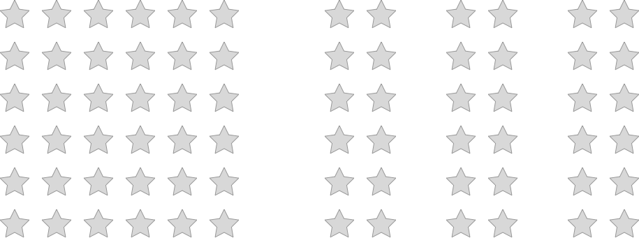 The stars on the left is seen as a square but the stars on the right look like columns.
