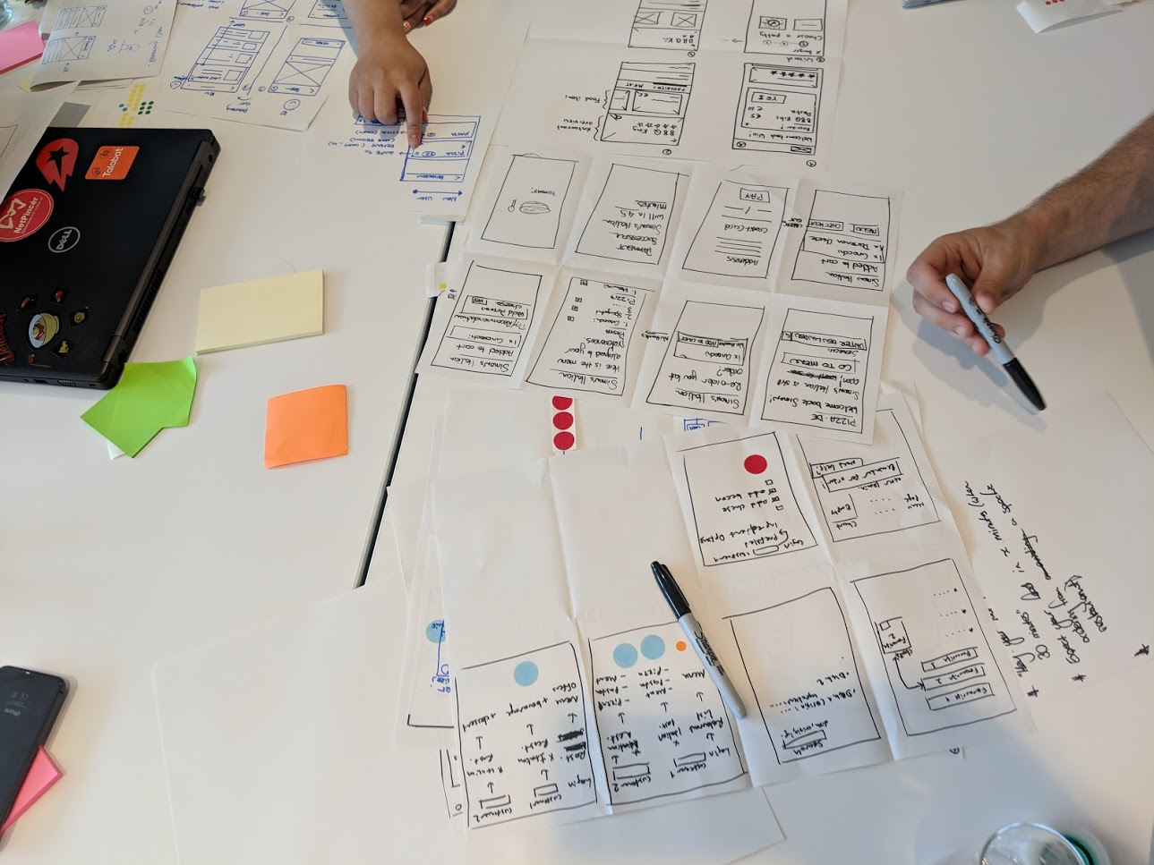 Wireframes and sketches