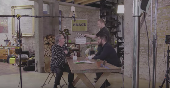 Bruce Lawson on the set of Designer Vs Developer